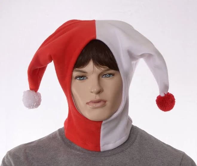 Harlequin Jester Hood Fleece Balaclava