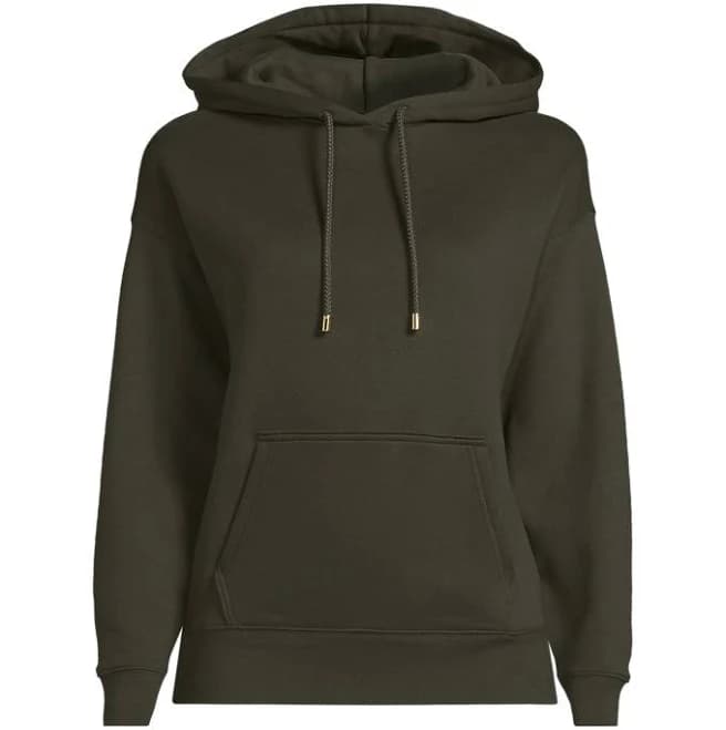 Lands' End Women's Serious Sweats Relaxed Long Sleeve Hoodie Sweatshirt