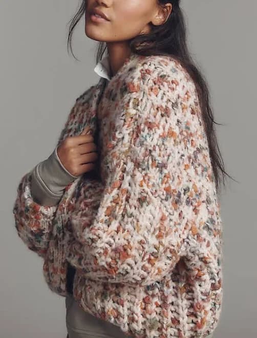 Anthropologie Chunky Open-Front Cardigan Sweater