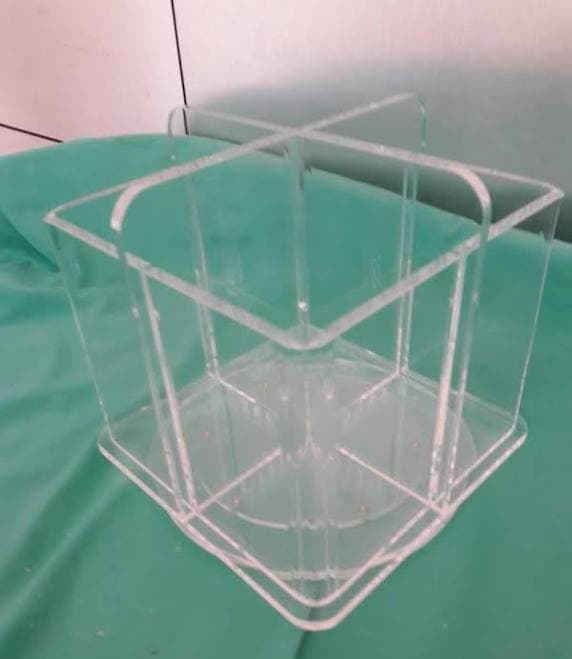 Simply Brilliant 4 Sections Acrylic Rotating Organizer