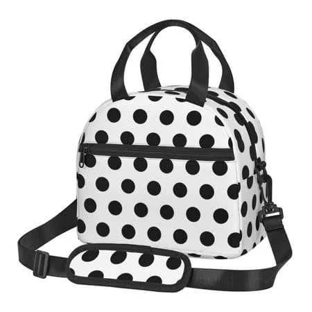 jomiwink Polka Dot Pattern Reusable Insulated Lunch Cooler