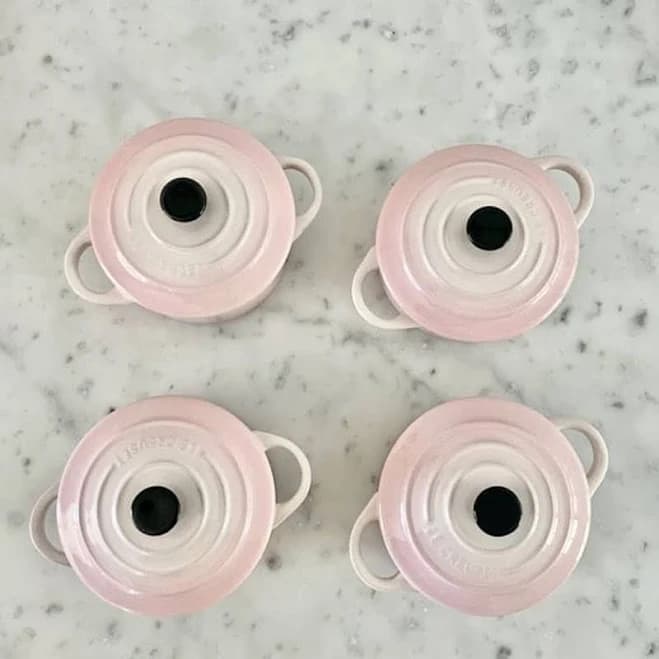 Le Creuset Pink MINI COCOTTE ROUND 10 (set Of 4) - New Home | Size: s