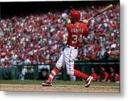Bryce Harper #1 Metal Poster by Patrick Smith - Metal Posters