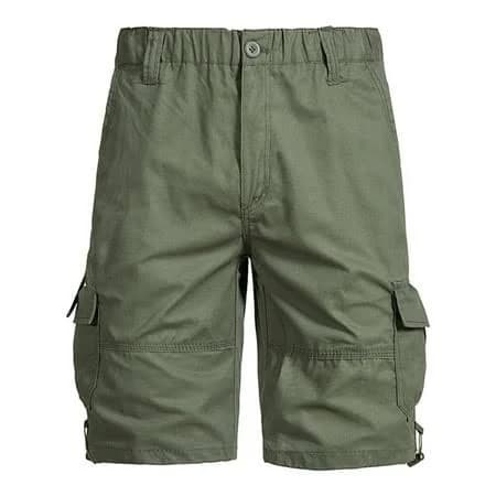 Odeerbi Men's Mid-Waist Multi-Pocket Camouflage Cargo Shorts