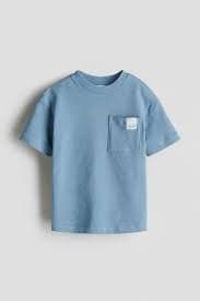 Jacquard-Jersey Cotton T-Shirt - Dusty blue/skateboard - Kids | H&M US