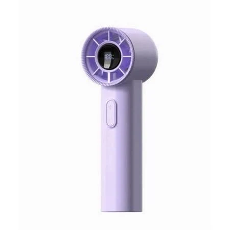 Portable Handheld Fan with Digital Battery Display, USB Rechargeable Mini Fan for Travel, Strong Wind, Adjustable Speed, Ergonomic Design, Safe for