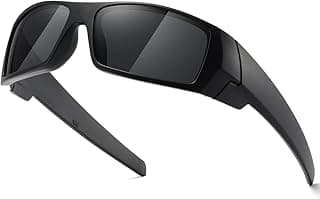 Polarized Sunglasses Men Womens Trendy Retro Sports Rectangular Wrap Around Vintage Shot Shield