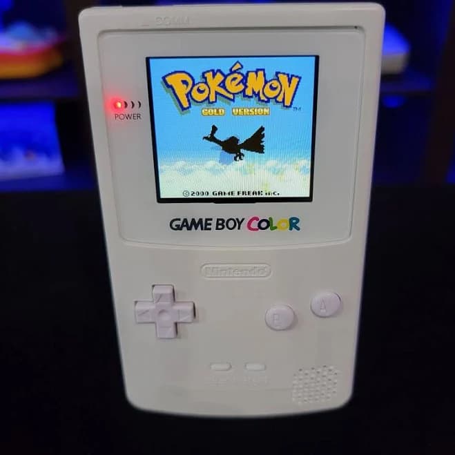 White Gameboy Color IPS Console Backlit LCD Screen GBC Game Boy