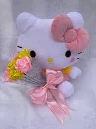 Hello Kitty Ramo, Large Plush Toy Bouquet, Eternal Rose Bouquet, Handmade Fake Flower Bouquet, Large Bouquet, Birthday Bouquet, Mini Rose