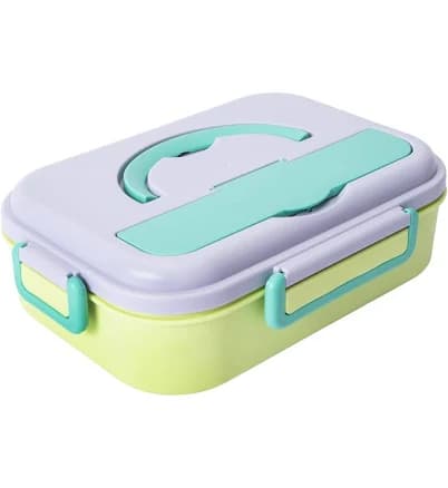 LemonRoad 2 Pcs Stainless Steel Adults Bento Box 36 oz Leak-resistant Lunch Box Containers Snack Containers 4-Compartment Snack Tray Soup Bowl with Lid Spoon Chopsticks Dishwasher Safe