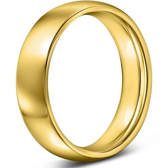 Modern Gents Unisex Gold Wedding Ring