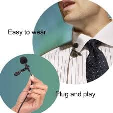 E-Senior Lavalier Lapel Microphone Omnidirectional Condenser Mic with Easy Clip | eBay