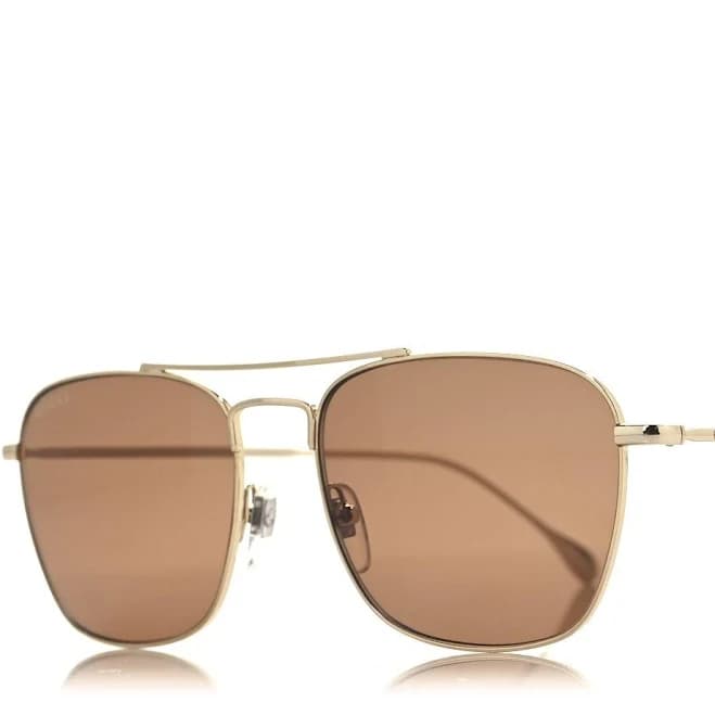 Gucci Metal Aviator Sunglasses GG1183S Gold Brown