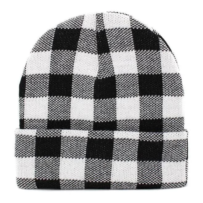 Checkered Beanie Hat