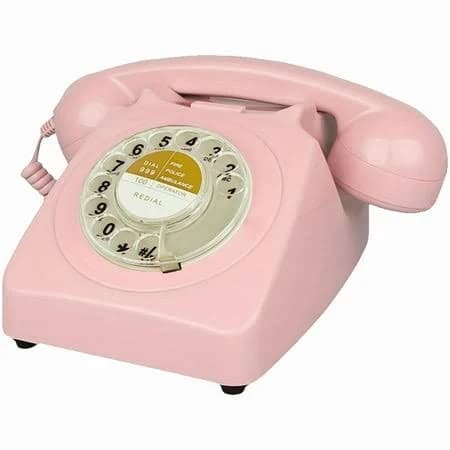 Pink Retro Rotary Landline Phone