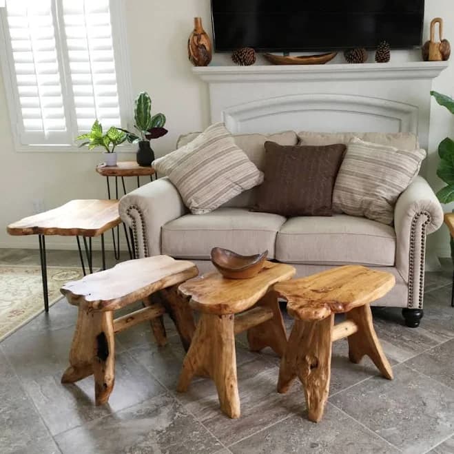 Loon Peak Minnick Solid Wood Accent Stool