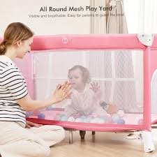 ANGELBLISS 5-in-1 Baby Bassinet, Bedside Crib, Diaper Changer, Foldable Playpen with Mobile, Grey - Walmart.com