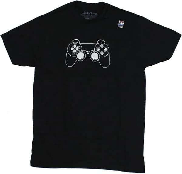PlayStation Men's Line Drawing Controller T-Shirt
