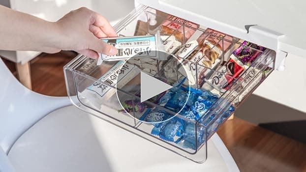 Amazon.com - vacane Compact-depth Under Shelf Basket Organizer, Under Shelf Storage Drawer Pull Out, Under Cabinet Basket Hanging Holder for Cupboard Cabinet Pantry Kitchen, Add-on Space Saver