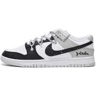 [Custom Shoes] Nike Dunk Low 'Black Grey Splatter Deconstructed'