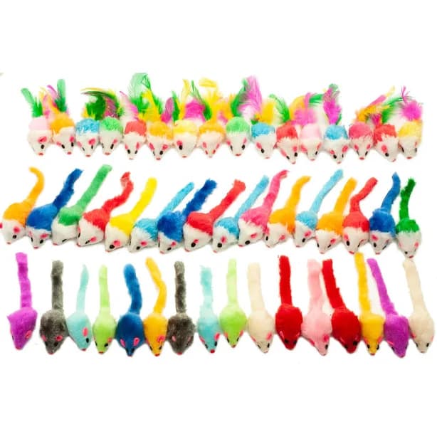 Fashion's Talk 48 Piece Assorted Mice Cat Toys