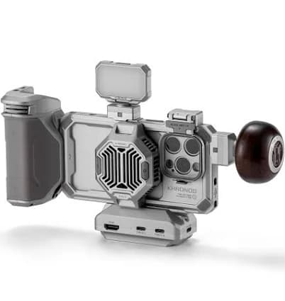 Tilta Khronos Ultimate Kit Compatible with iPhone 15 Pro - Titanium White | Includes Phone Case, LED Light, Hub, Handles, Cooling Fan, ND Filter + More | Mobile Filmmaking System : Cell Phones & Accessories - Amazon.com