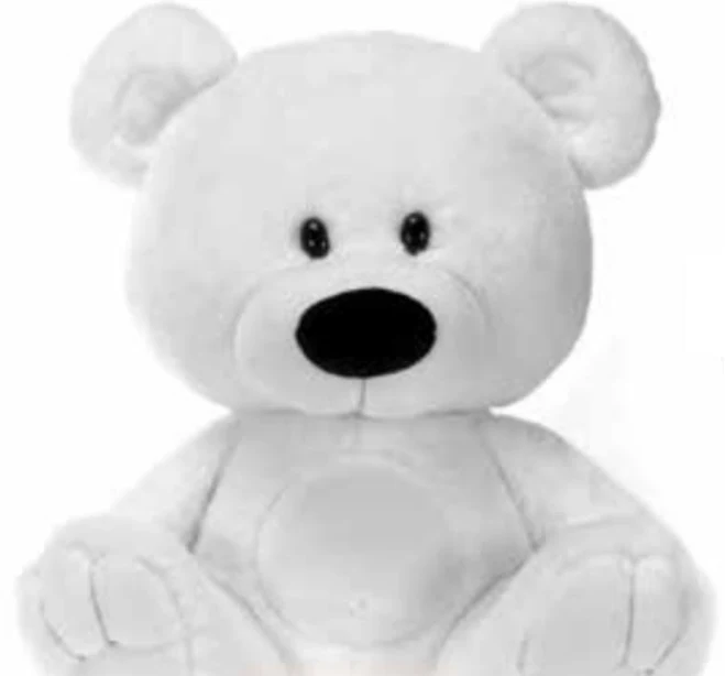 Signature Sitting White Bear Plush