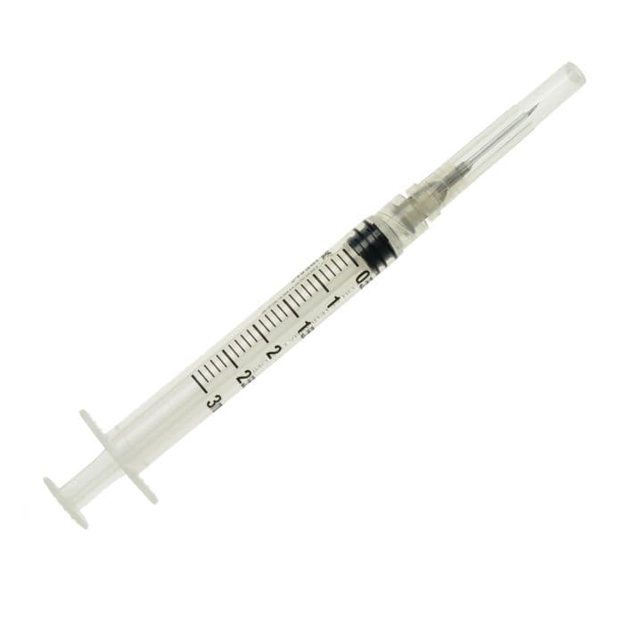 Syringe w/ Needle, 1 - 3 cc