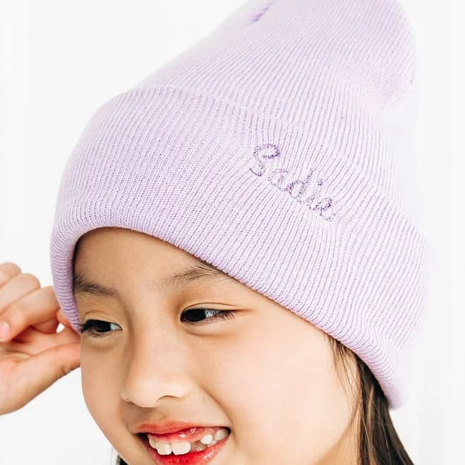 Custom Embroidered Glitter Beanie