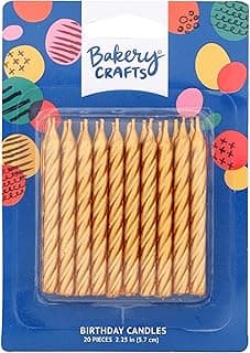 20 Pkg ~ Culpitt Gold Spiral ~ Cake Decorating Candles