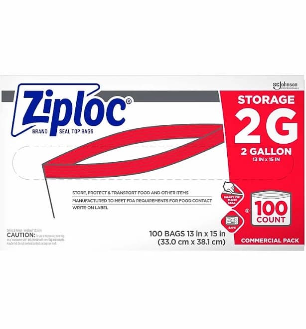Ziploc Double Zipper Storage Bags