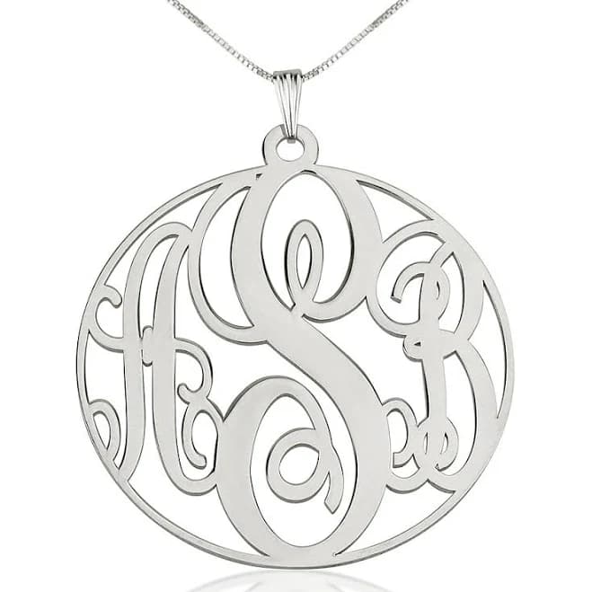 Circle Monogram Necklace oNecklace