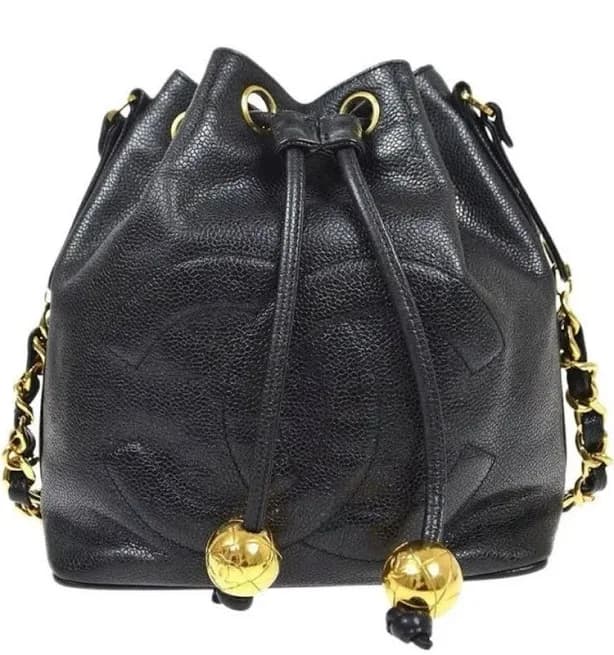 Chanel Bags | Chanel Cc Logo Drawstring Backpack | Color: Black/Brown/Gold | Size: Os | Couch0824's Closet