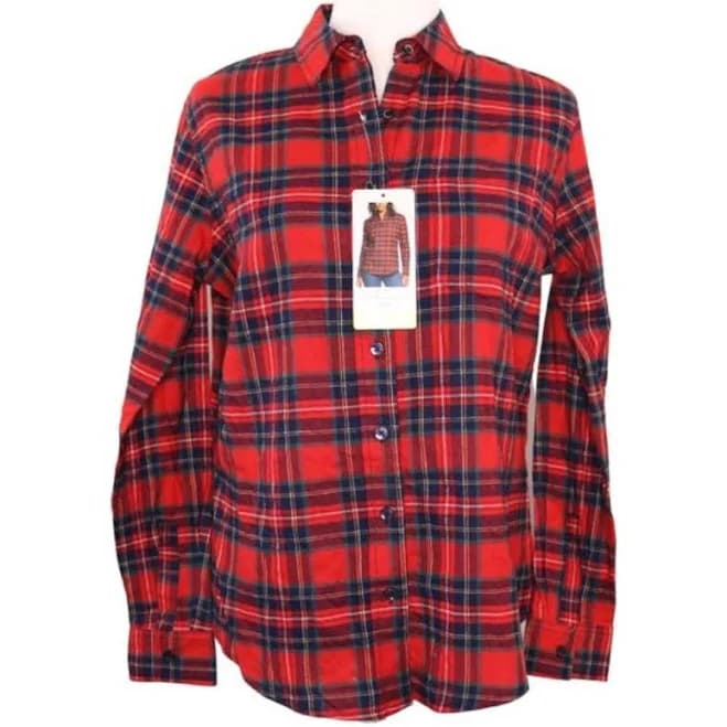 Weatherproof Women's Vintage Plaid Flannel Shirt