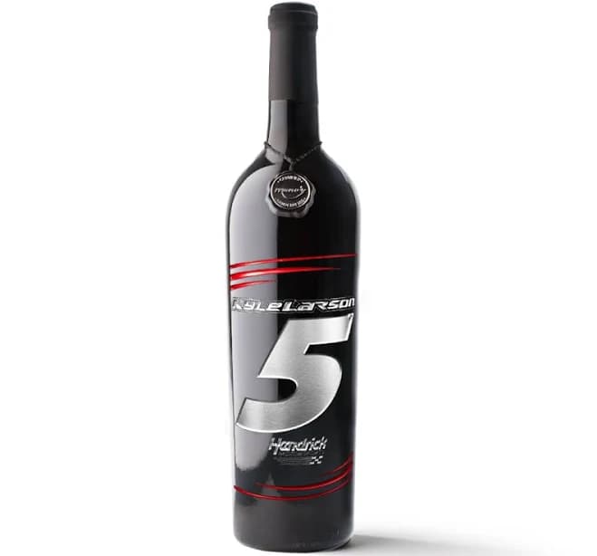 Kyle Larson Etched Wine Bottle #5