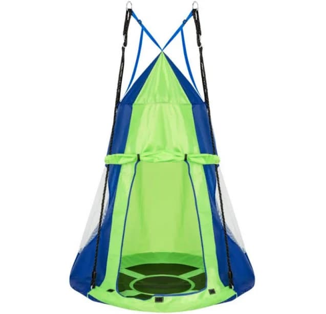 Alpulon 2-in-1 Kids Hanging Chair Detachable Sling Patio Swing Tent
