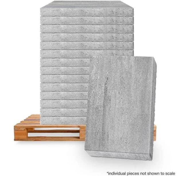 Pavestone 24 in. x 16 in. x 2 in. Rectangular Graphite Blend Concrete Step Stone (56-Pieces/148.96 sq. ft. /Pallet)