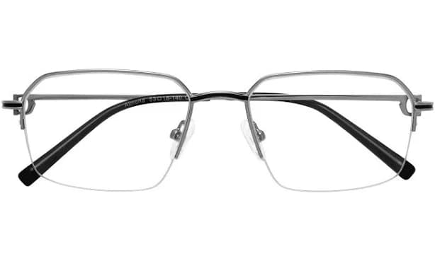 Hipster Metal Rectangle Semi-Rimless Glasses