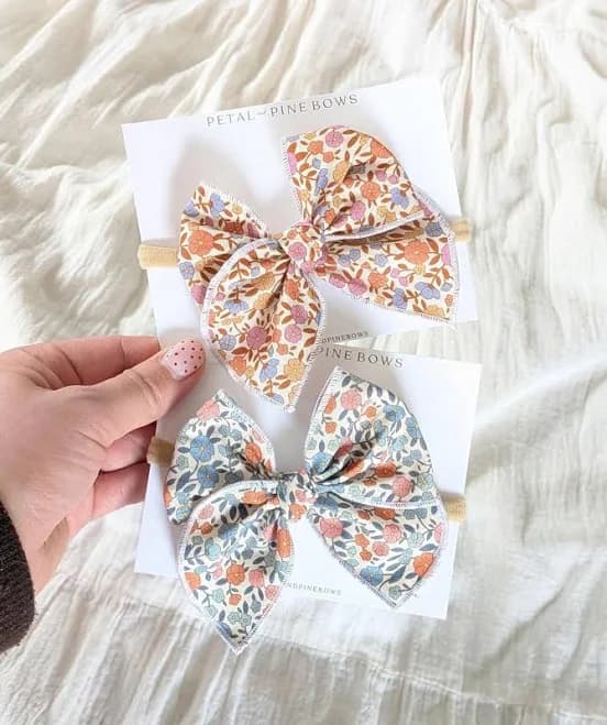 Newborn Toddler Floral Fable Bow