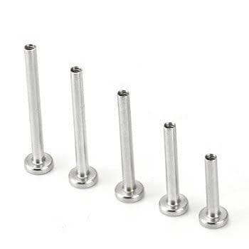 18G Stainless Steel Labret Post with 2.5mm Disc
