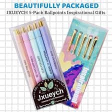 Amazon.com: Jxueych Inspirational Pens for Women - 5 Pack Motivational Ballpoint Pens with Positive Quotes, Nurses Week Gifts, Teacher Pens, Black Ink in Clear PVC Box : Office Products