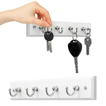4 Hook Wall Mounted Key Rack