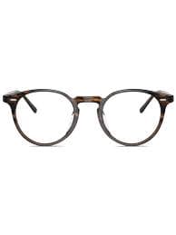 Oliver Peoples N.02 Glasses | Brown | FARFETCH ID