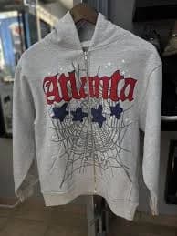 Sp5der Worldwide Atlanta Grey Zip Hoodie Size XS (NEW) 100% Authentic