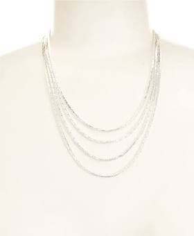 Dillard's Women's Textured Silver Chain Necklace