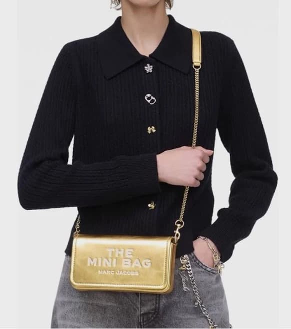 Marc Jacobs The Metallic Leather Chain Mini Bag