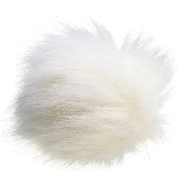 Soft Comfort Lapel Lavalier Microphone with Furry Windscreen White