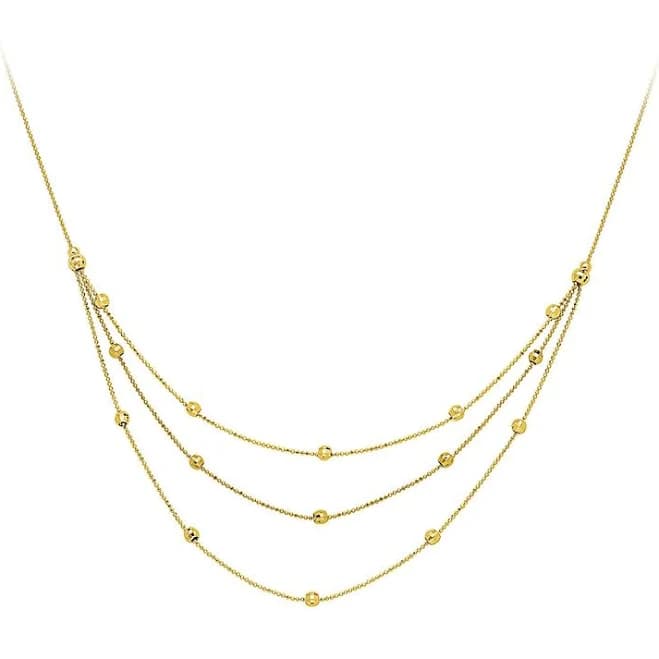 14K Yellow Gold 17 Layered Necklace
