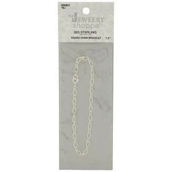 Sterling Silver Figaro Chain Bracelet