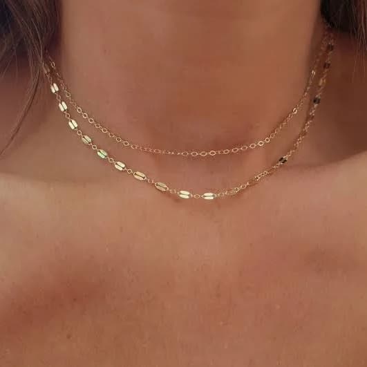 Dainty Layering Lace Chain Necklace